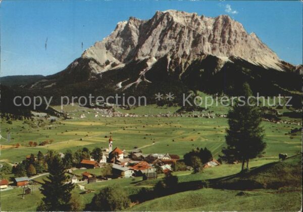 Lermoos Tirol Panorama mit Zugspitze Wettersteingebir