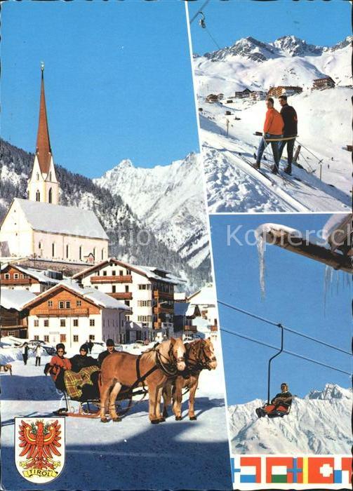 Hochsoelden Wintersportplatz Schlittenfahrt Kirche