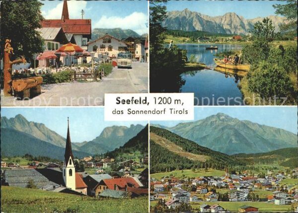 Seefeld Tirol Dorfstrasse Brunnen Wildsee Wetterstein