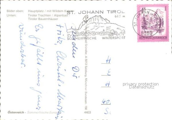 St Johann Tirol Hauptplatz Tiroler Trachten Alpenbad Er – Bild 2