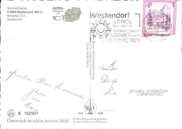 Westendorf Tirol Strassenbild Kirche Gasthof – Bild 2