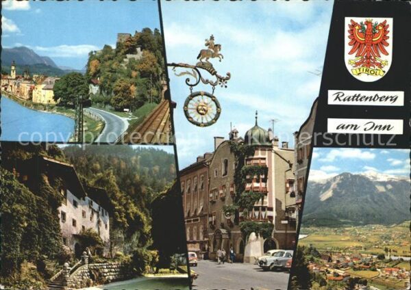 Rattenberg Inn Teilansichten Burg Wappen Alpen