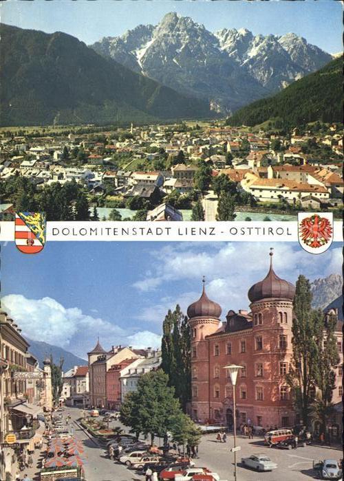 Lienz Tirol Panorama Dolomitenstadt Hauptplatz mit