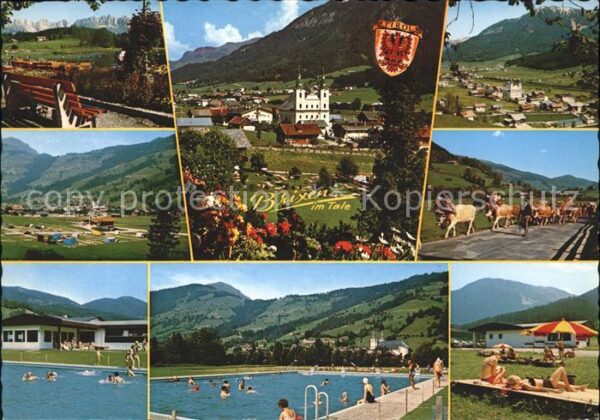 Brixen Thale Teilansichten Kühe Viehtrieb Freibad Ki