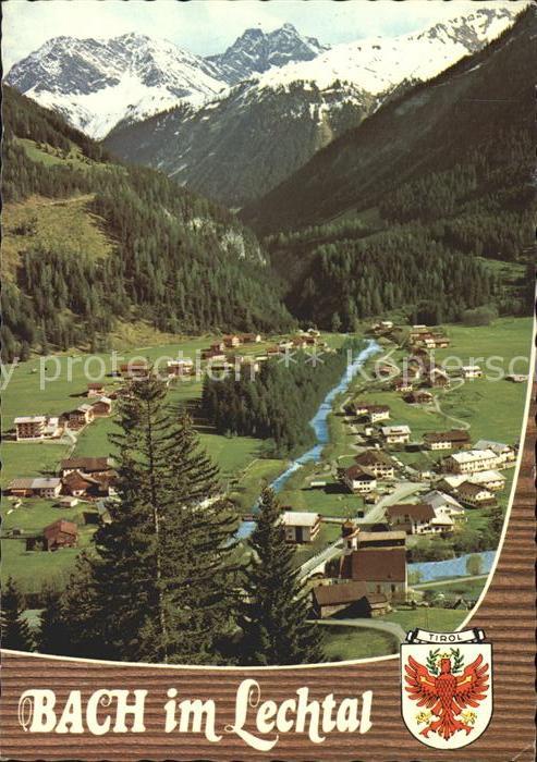 Bach Tirol Panorama Lechtal mit Saxerwand und Frei