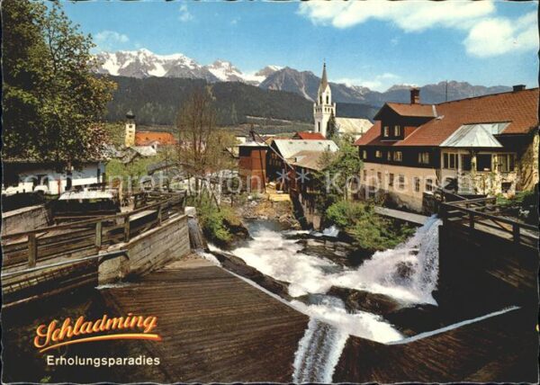 Schladming Obersteiermark Motiv am wildromantischen Talbach Kirch