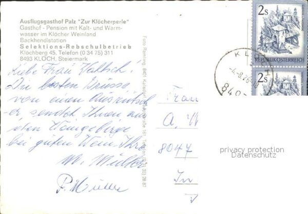 Kloech Ausflugsgasthof Palz Klöcherperle Weinb – Bild 2
