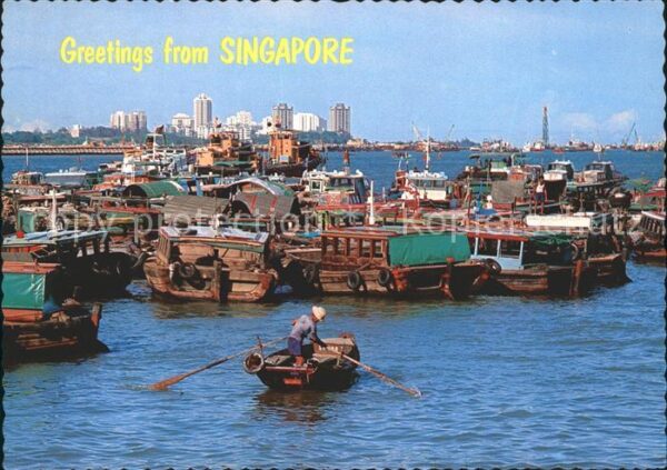 Singapore Waterfront view of Chinese junks