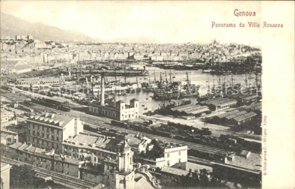Genova Genua Liguria Panorama da Villa Rosazza