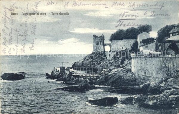 Nervi Passegiata al mare-Torre Gropalio