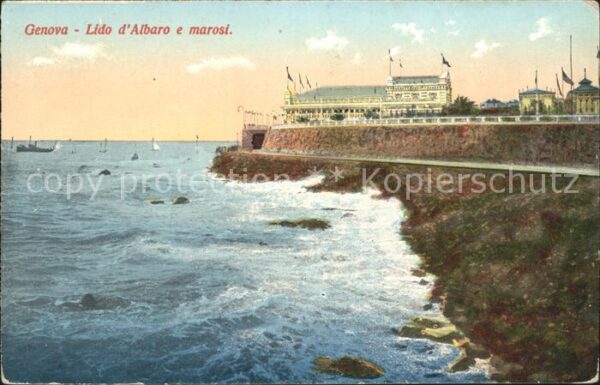 Genova Genua Liguria Lido d`Albaro e marosi