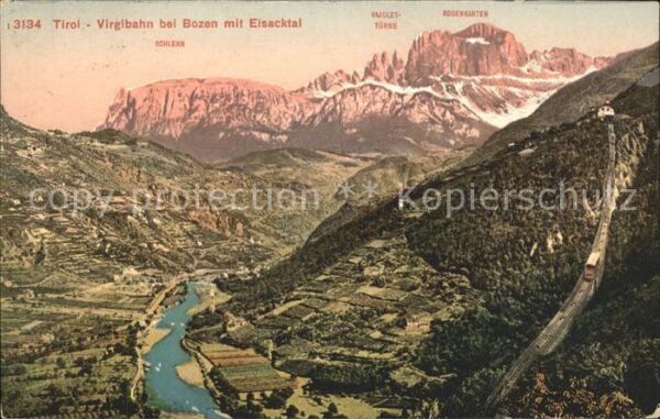 Bozen Suedtirol Tirol - Virgibahn bei Bozen mit Eisackt