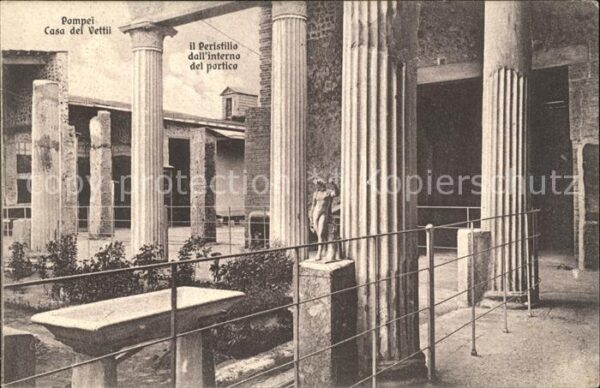 Pompei casa dei vettii il Peristilio dalL_inte