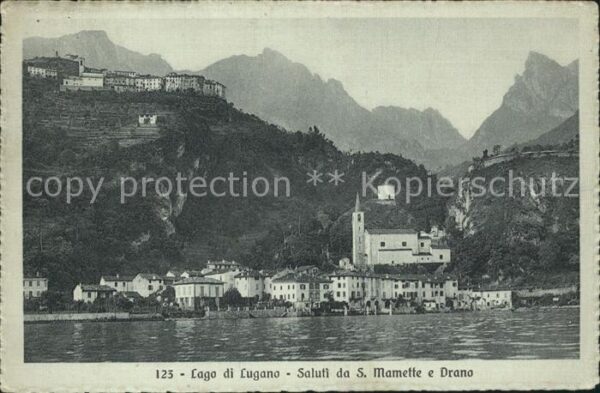 Lago di Lugano TI S. Mamette e Drano