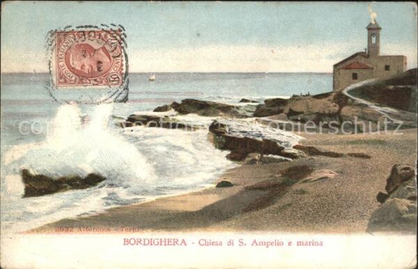 Bordighera Chiesa di S. Ampelio e marina