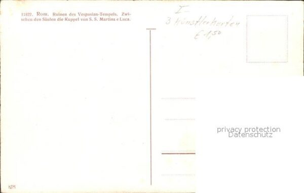 Rom Roma Ruinen des Vespasian - Tempels zwischen – Bild 2