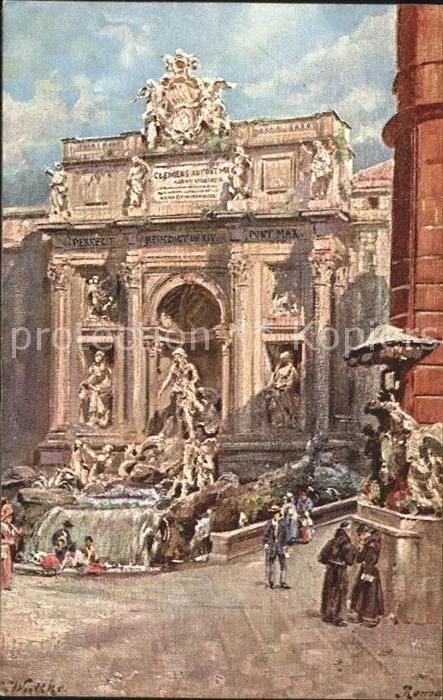 Rom Roma Palazzo Poli mit Fontana di Trevi