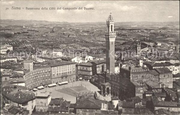 Siena Panorama della citta`dal campanile del