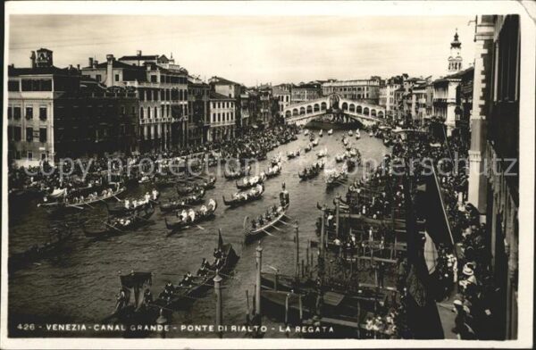 Venezia Venedig Canal grande - ponte di Rialto - la reg