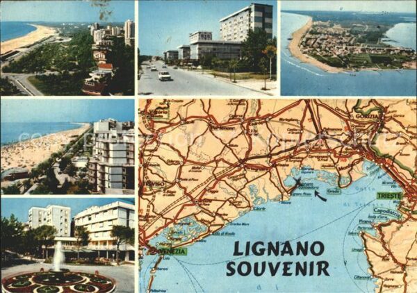 Lignano Dalla carta automobilistica