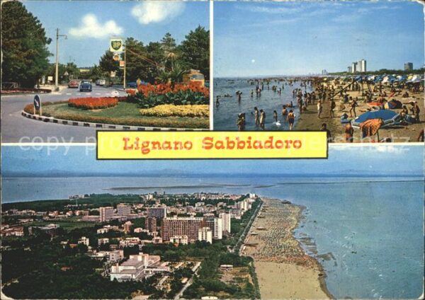 Lignano Spiaggia Strand Fliegeraufnahme