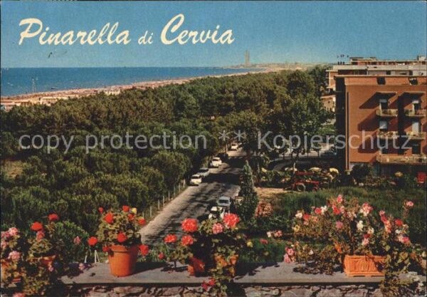 Cervia Pinarella spiaggia Pinienhain Strand