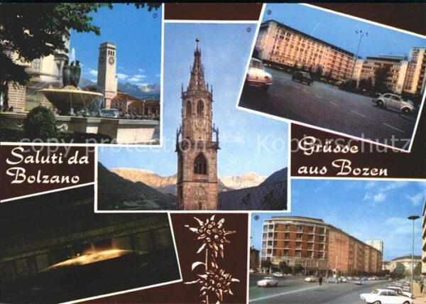Bolzano Bahnhof Pfarrturm Mazziniplatz Finanzäm