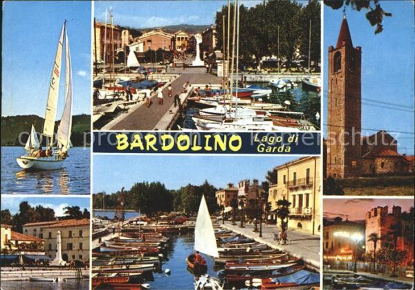 Bardolino Lago di Garda Lago di Garda Segelboote Schloss Kircht