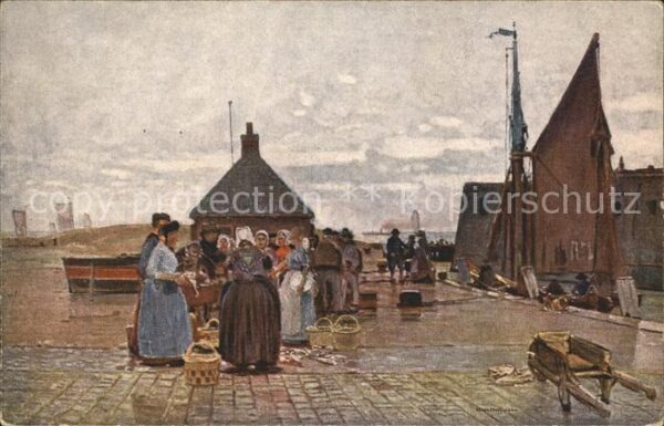 Kuenstlerkarte Hans Herrmann Markt in Vlissingen Senft