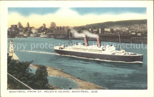 Dampfer Oceanliner Montreal St. Helen's Island