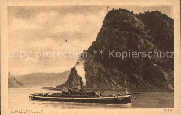 Schiffe Ships Navires Frachter Loreleyfelsen