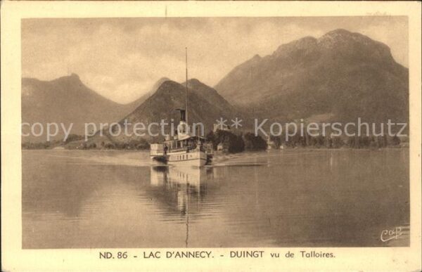 Dampfer Seitenrad Lac d_Annecy Duingt Talloires