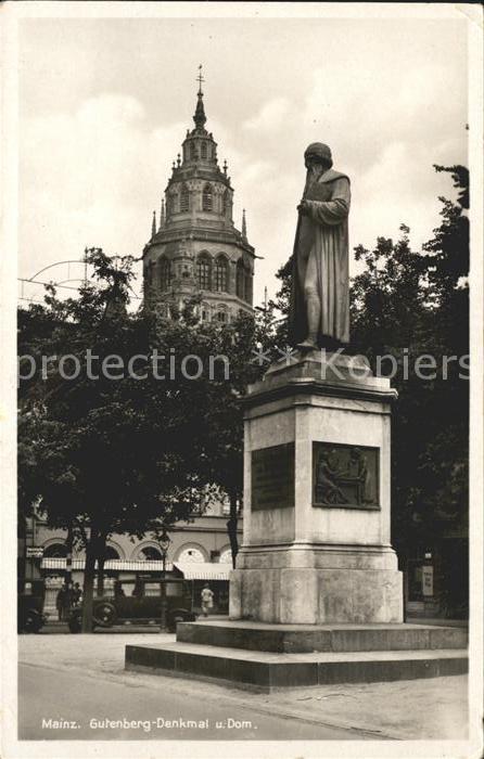 Gutenberg Johannes Buchdruck Denkmal Dom Mainz