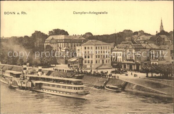 Dampfer Seitenrad Anlegestelle Bonn am Rhein