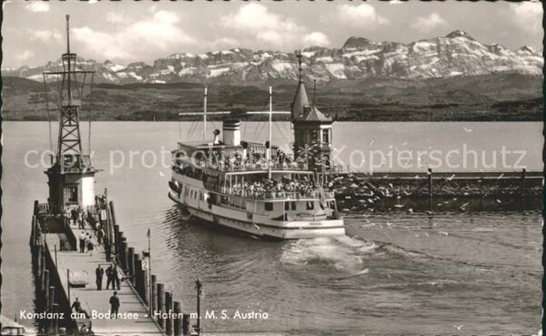 Dampfer Binnenschifffahrt M.S. Austria Konstanz am Bodensee Hafen