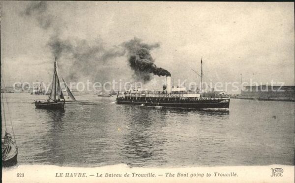 Dampfer Binnenschifffahrt Le Havre Bateau de Trouville