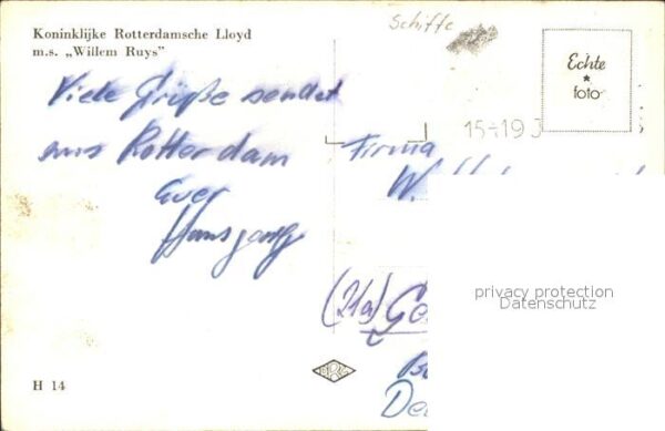 Dampfer Oceanliner M.S. Willem Ruys – Bild 2