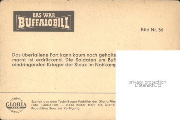 Kino Film Das war Buffalo Bill Soldaten Sioux Bil – Bild 2