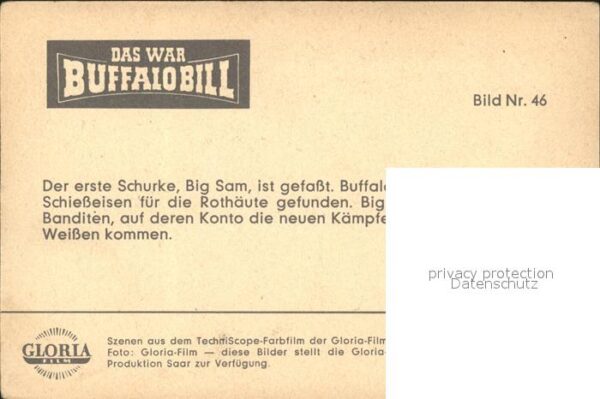 Kino Film Das war Buffalo Bill Bandit Big Sam Bil – Bild 2