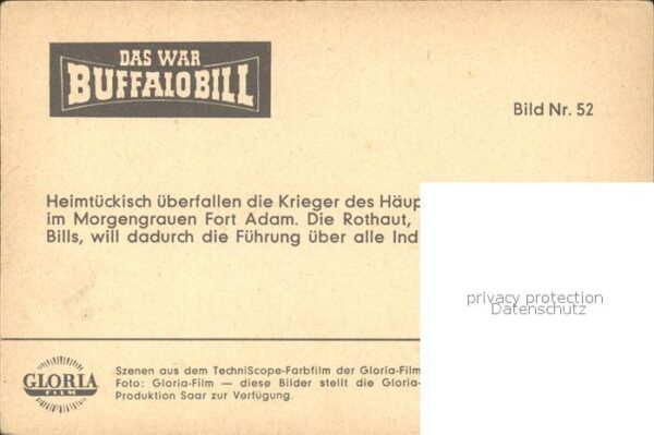 Kino Film Das war Buffalo Bill Krieger Häuptling – Bild 2
