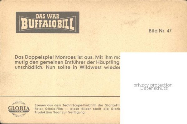 Kino Film Das war Buffalo Bill Monroe Bild Nr. 47 – Bild 2