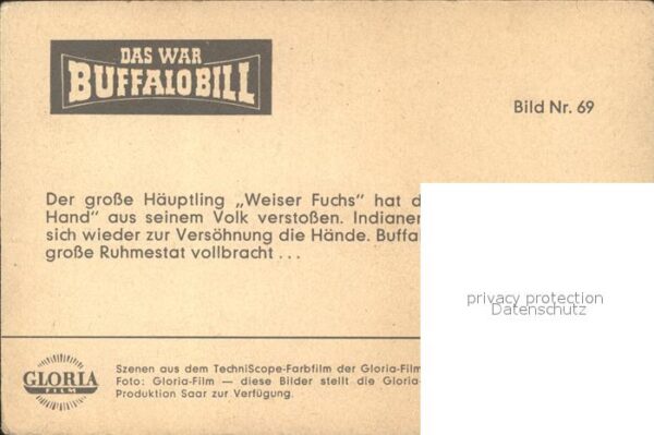 Kino Film Das war Buffalo Bill Häuptling Weiser F – Bild 2