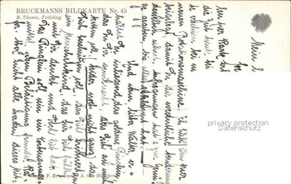 Thoma Hans Frühling Bruckmanns-Bildkarte Nr. 45 Ki – Bild 2