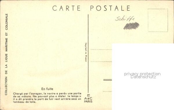 Segelschiffe Fuite Künstlerkarte – Bild 2