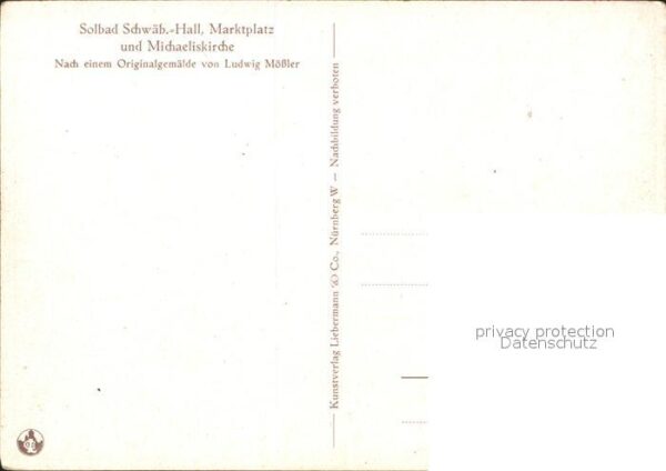 Moessler L. Schwäbisch-Hall Marktplatz Michaeliskir – Bild 2
