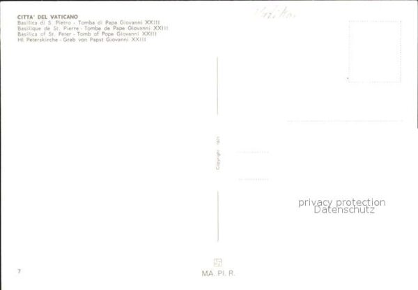 Papst Tomba Papa Giovanni XXIII Basilica S. P – Bild 2