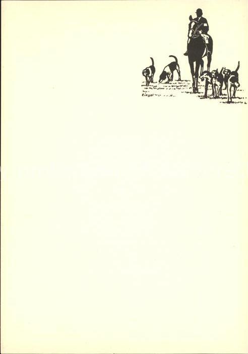 Pferdesport Pferderennen Reitsport Pferdesportsilhouetten E. Zinsel Hunde