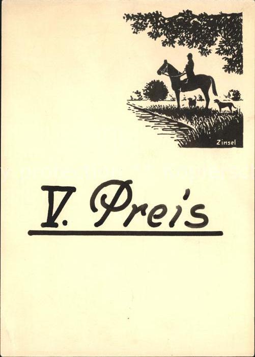 Pferdesport Pferderennen Reitsport Pferdesportsilhouetten E. Zinsel V. Pre
