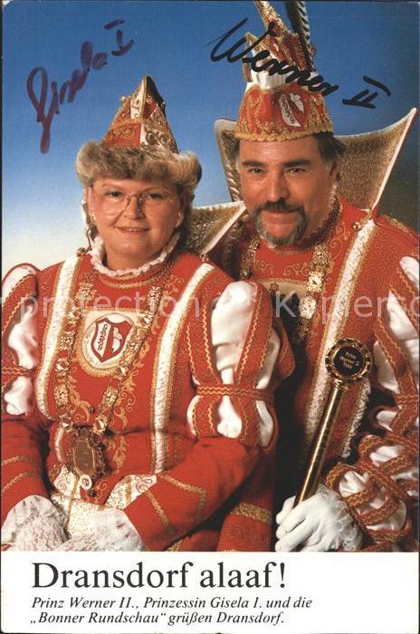 Karneval Fasnacht Prinz Werner II. Prinzessin Gisela I. D