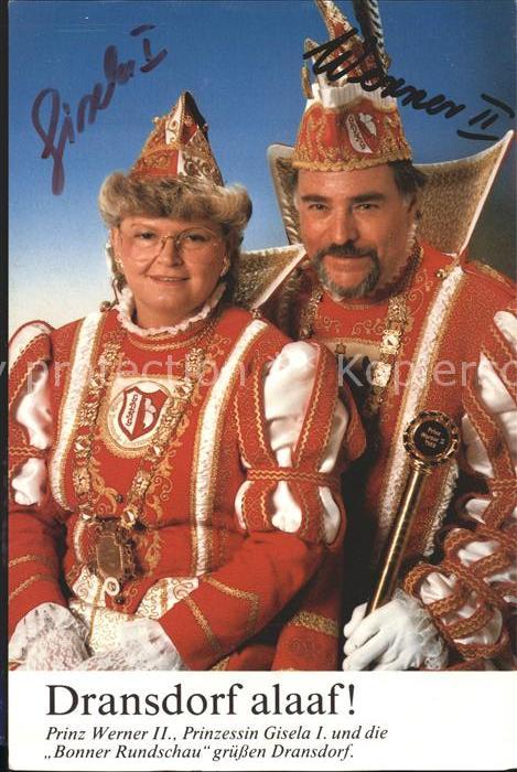 Karneval Fasnacht Prinz Werner II. Prinzessin Gisela I. D